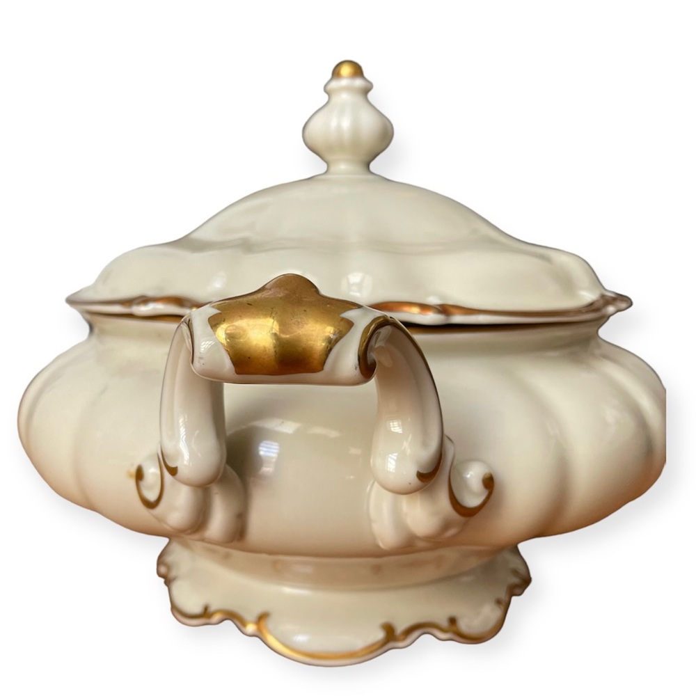 HUTSCHENREUTHER Hamilton Round Covered Vegetable Casserole Tureen Gold T… - Picture 3 of 16